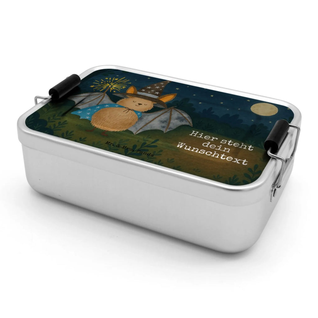 Personalisierte Metall Brotdose Fledermaus Zauberer Design Brotdose mit Namen, Brotbox mit Namen, Brotdose, Geschenk mit Namen, Schule, Brotbox, Uni, Kindergarten, Tiermotive, Gute Laune, lustige Sprüche, Tiere, Frauen, Magier, Zauberer, Fledermaus, Fledermäuse, reinsteigern