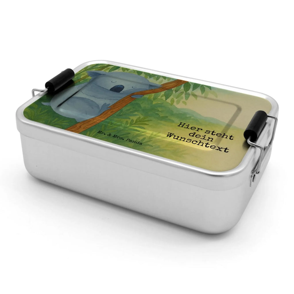 Personalized Metal Lunch Box koala Design Brotbox, Kindergarten, Geschenk mit Namen, Brotdose mit Namen, Schule, Brotdose, Uni, Brotbox mit Namen, Tiermotive, Gute Laune, lustige Sprüche, Tiere, träumen, Bär, schlafen, Traum, Traumland, Koala, Koalabär, Schlafzimmer