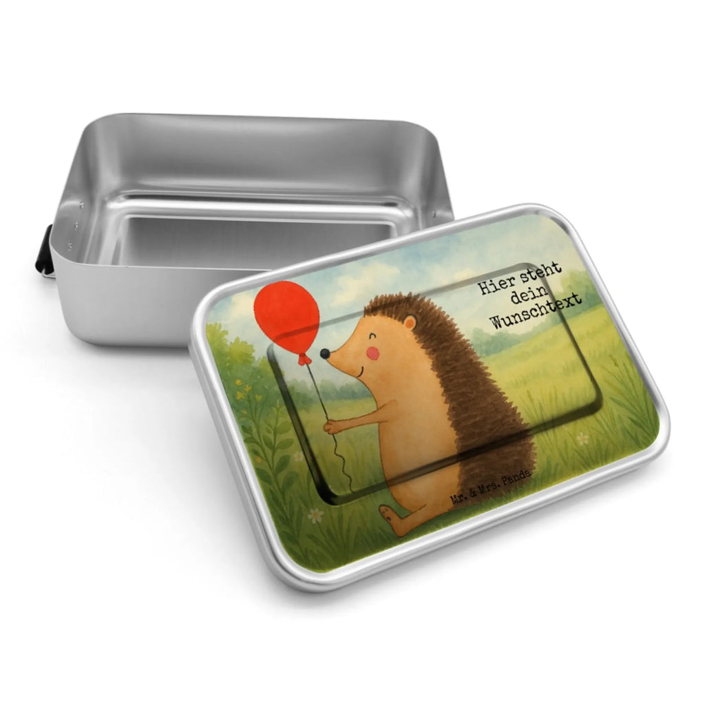 Personalisierte Metall Brotdose Igel Luftballon Design Brotbox, Uni, Schule, Brotdose, Brotbox mit Namen, Brotdose mit Namen, Kindergarten, Geschenk mit Namen, Tiermotive, Gute Laune, lustige Sprüche, Tiere, Happy Birthday, Geburtstagskind, Igel, Glückwunsch, Geburtstag, Ballon, Herzlichen Glückwunsch