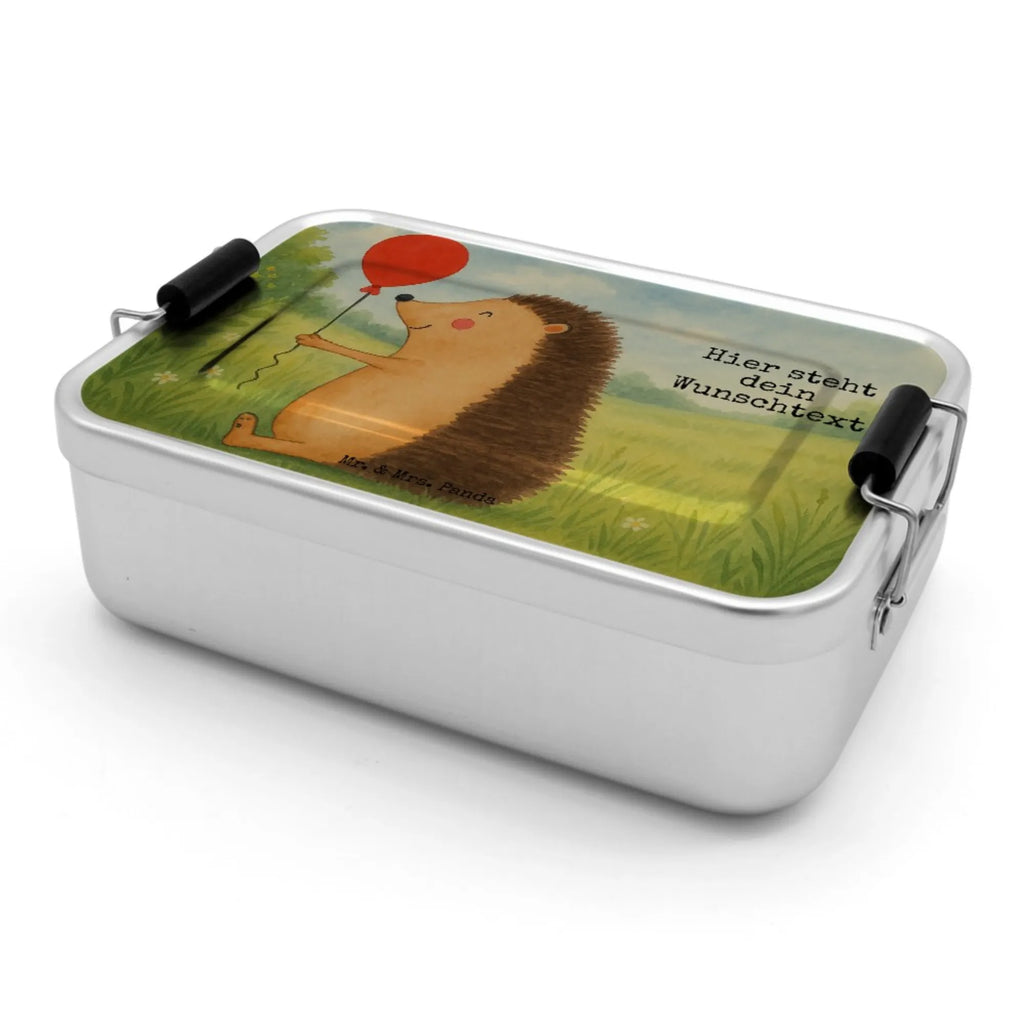 Personalisierte Metall Brotdose Igel Luftballon Design Brotbox, Uni, Schule, Brotdose, Brotbox mit Namen, Brotdose mit Namen, Kindergarten, Geschenk mit Namen, Tiermotive, Gute Laune, lustige Sprüche, Tiere, Happy Birthday, Geburtstagskind, Igel, Glückwunsch, Geburtstag, Ballon, Herzlichen Glückwunsch