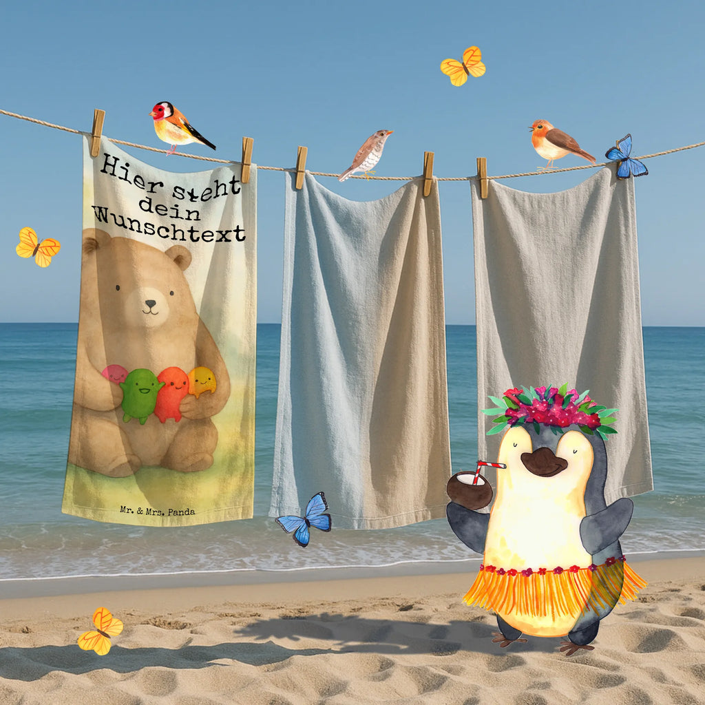 Personalisiertes Badehandtuch Bär Gefühl Design Duschtuch mit Namen, Personalisiertes Handtuch, Kinder Handtuch mit Namen, Personalisiertes Badetuch, Badetuch mit Namen, Strandtuch mit Namen, Saunatuch mit Namen, Bär, Teddy, Teddybär, Durchgedreht, Wahnsinn, Verrückt