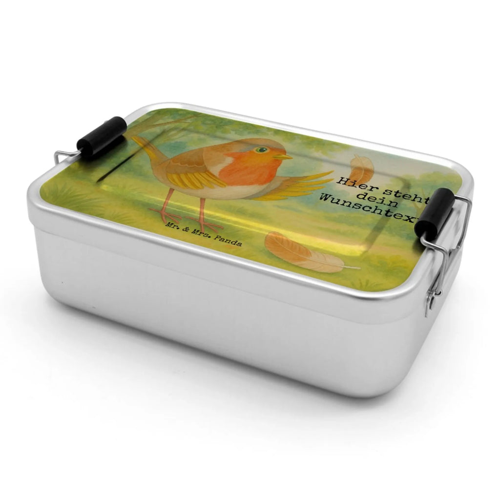 Personalized Metal Lunch Box robin feathers Design Brotbox mit Namen, Brotdose mit Namen, Schule, Uni, Brotdose, Kindergarten, Brotbox, Geschenk mit Namen, Tiermotive, Gute Laune, lustige Sprüche, Tiere, Vogel, Spruch Motivation, Motivation Sprüche, fliegen, What if i fall, Motivationsbilder, Rotkehlchen, Spruch Mut