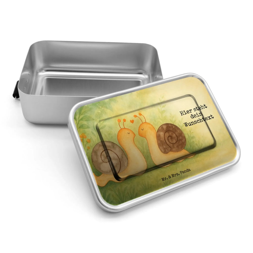 Spersonalizowany metalowy pojemnik na lunch Miłość ślimaków Design Brotbox mit Namen, Brotdose mit Namen, Brotbox, Schule, Brotdose, Uni, Kindergarten, Geschenk mit Namen, Liebe, Partner, Freund, Freundin, Ehemann, Ehefrau, Heiraten, Verlobung, Heiratsantrag, Liebesgeschenk, Jahrestag, Hocheitstag