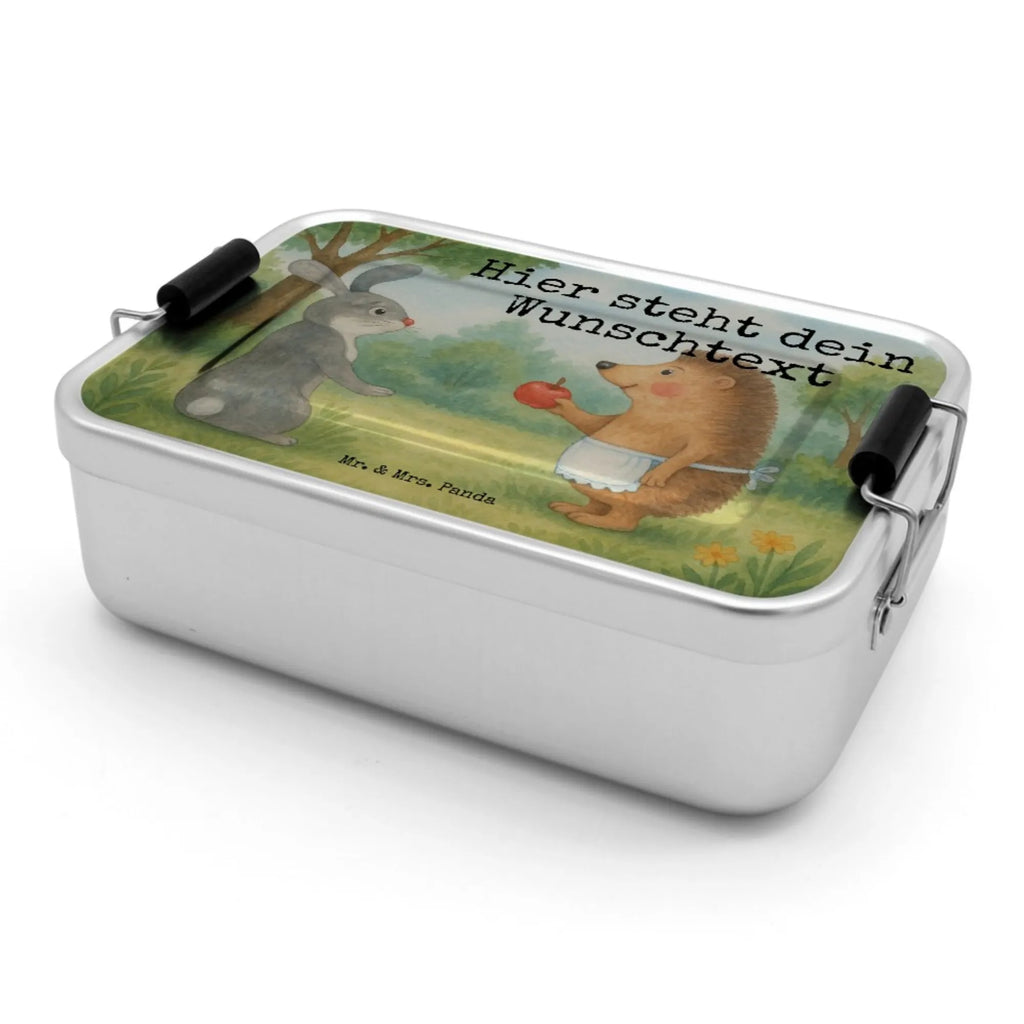 Personalized Metal Lunch Box Hare Hedgehog Design Brotbox, Uni, Kindergarten, Geschenk mit Namen, Brotdose, Brotdose mit Namen, Schule, Brotbox mit Namen, Tiermotive, Gute Laune, lustige Sprüche, Tiere, Hase, Igel, Herzschmerz, Trennungsschmerz, Spruch romantisch, Igel und Hase, Liebe Spruch, Trösten, Liebeskummer Geschenk