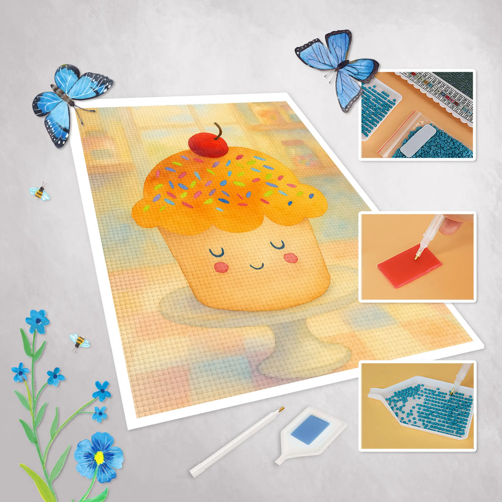 Diamond Painting Cupcake Design Kristallbild, Kreativität, DIY, Diamond Painting, Tiermotive, Gute Laune, lustige Sprüche, Tiere, Backen Geschenk, Muffin, Küche Spruch, Küche Deko, Wunder, Motivation Sprüche, Geschenk Koch, Cupcakes