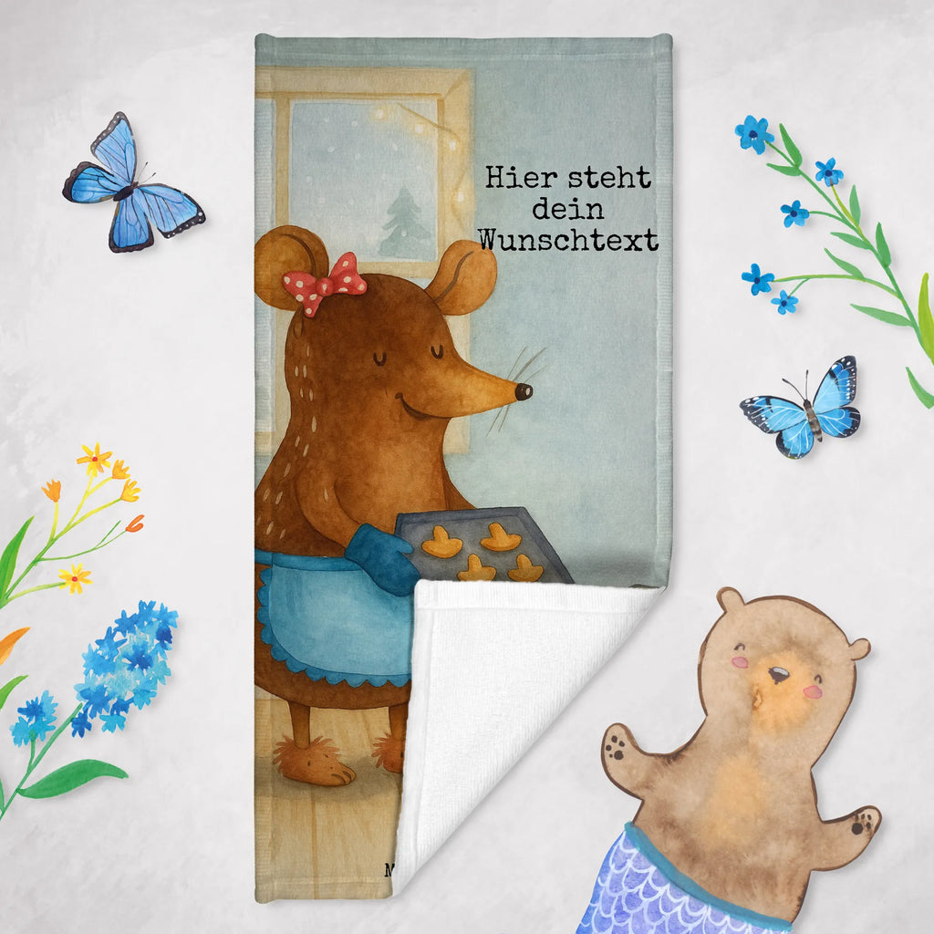 Personalisiertes Badehandtuch Maus Kekse Design Strandtuch mit Namen, Duschtuch mit Namen, Personalisiertes Handtuch, Kinder Handtuch mit Namen, Badetuch mit Namen, Saunatuch mit Namen, Personalisiertes Badetuch, Winter, Weihnachten, Weihnachtsdeko, Nikolaus, Advent, Heiligabend, Wintermotiv, Weihnachtsbäckerei, Maus, Kekse, Weihnachtskekse, Plätzchen, backen, Chaosqueen