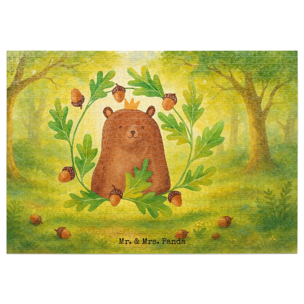 Puzzle Bär König Design Puzzle, Teddy, Bär, Teddybär, Vater, Bester Vater, Vatertag, Dad, Papa Bär, Daddy, Papi, Papa, Bester Papa, Weltbester Papa