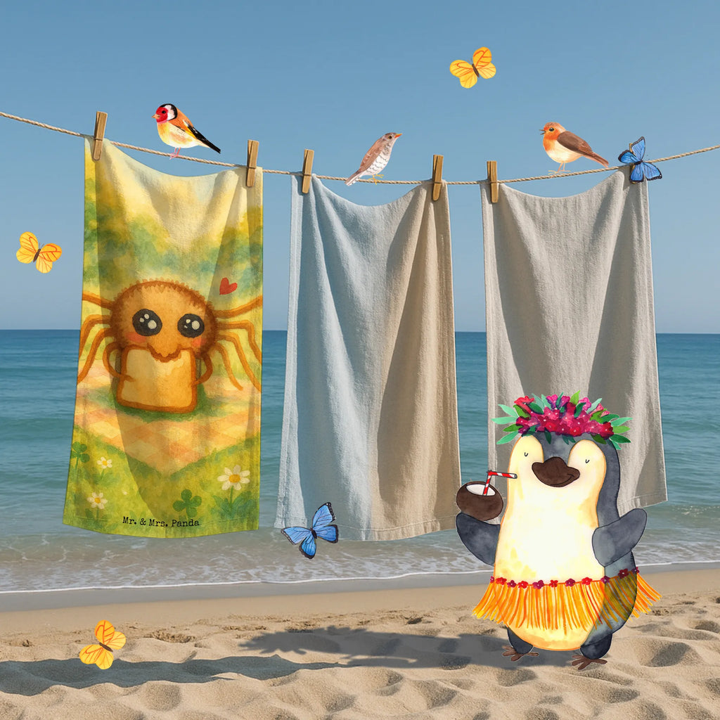 Badehandtuch Spinne Agathe Sandwich Design Duschtuch, Kinder Handtuch, Saunatuch, Strandtuch, Badetuch, Spinne Agathe, Spinne, Agathe, Videos, Merchandise, Glück, Hungrig, Hunger, Alles wird gut, Lebensfreude, Verfressen, Mut