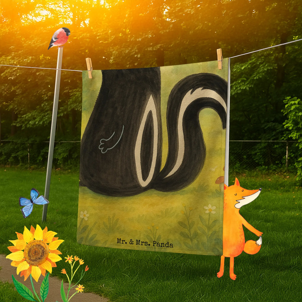 Badehandtuch Stinktier Sitzen Design Duschtuch, Saunatuch, Strandtuch, Badetuch, Kinder Handtuch, Stinktier, Skunk, Spruch, Stinki, Wildtier, Büro, Raubtier, Besserwisser, Stinker, Recht