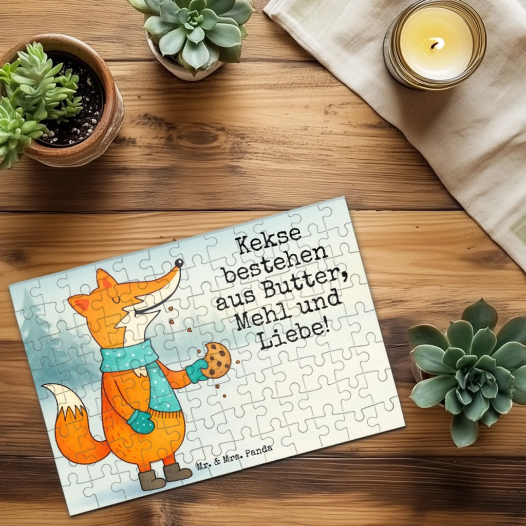 Puzzle Fuchs Keks Design Puzzle, Fuchs, Füchse, Liebe, Küche Deko, Backen Spruch, Kekse, Weihnachtszeit, Winter, Plätzchen