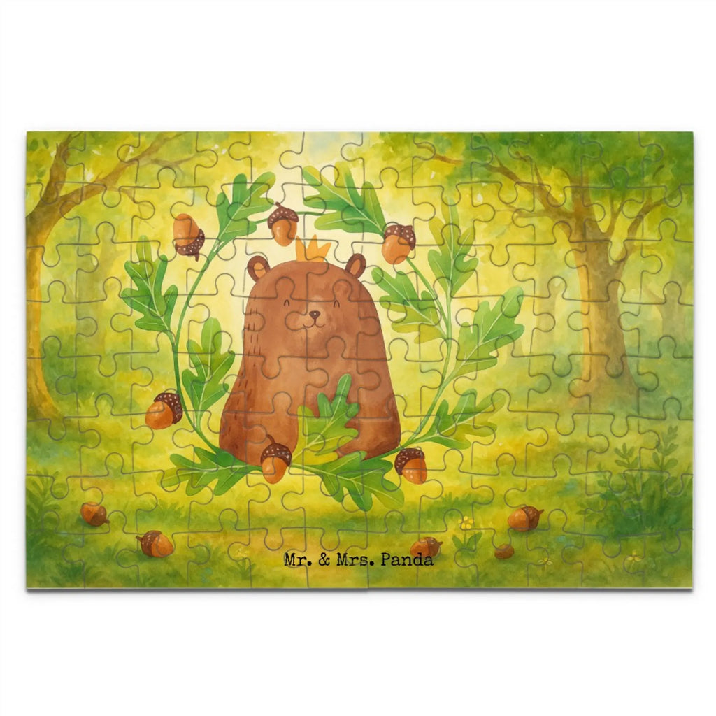 Puzzle Bär König Design Puzzle, Teddy, Bär, Teddybär, Vater, Bester Vater, Vatertag, Dad, Papa Bär, Daddy, Papi, Papa, Bester Papa, Weltbester Papa