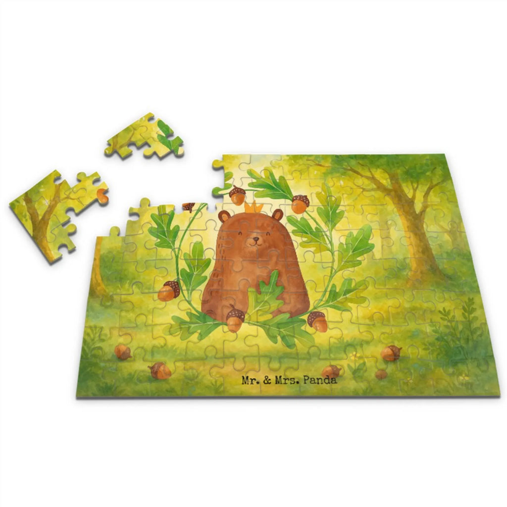 Puzzle Bär König Design Puzzle, Teddy, Bär, Teddybär, Vater, Bester Vater, Vatertag, Dad, Papa Bär, Daddy, Papi, Papa, Bester Papa, Weltbester Papa