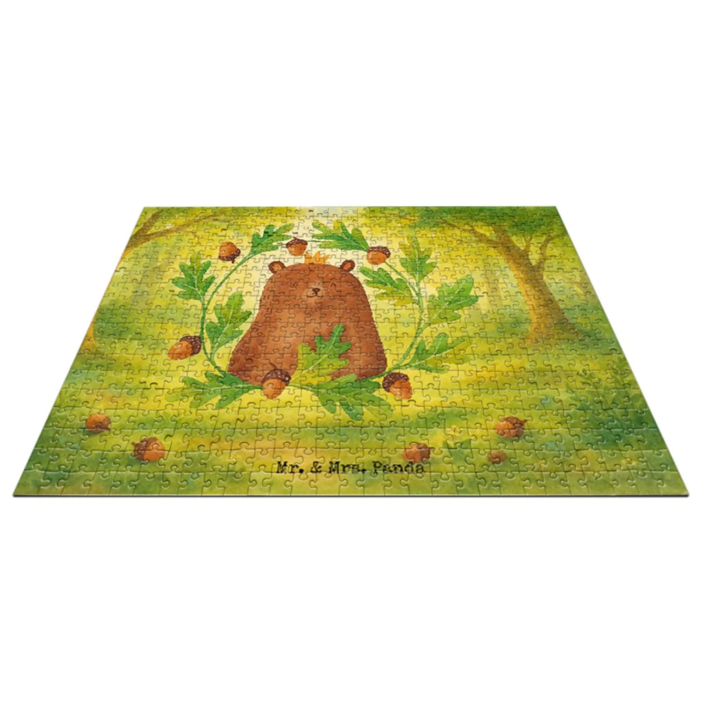 Puzzle Bär König Design Puzzle, Teddy, Bär, Teddybär, Vater, Bester Vater, Vatertag, Dad, Papa Bär, Daddy, Papi, Papa, Bester Papa, Weltbester Papa