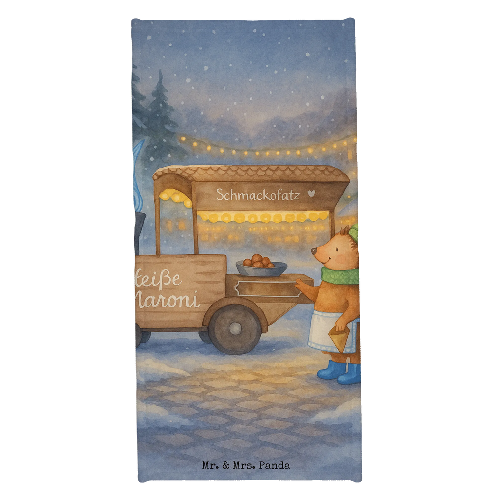 Badehandtuch Igel Maronen Design Strandtuch, Badetuch, Saunatuch, Duschtuch, Kinder Handtuch, Winter, Weihnachten, Weihnachtsdeko, Nikolaus, Advent, Heiligabend, Wintermotiv, Weihnachtsmarkt, Kastanien, Maronen, Duft
