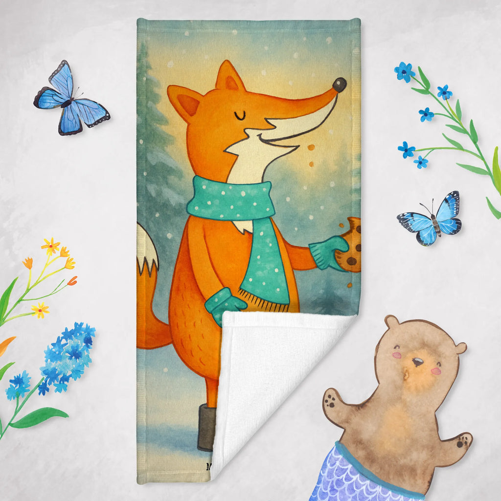 Badehandtuch Fuchs Keks Design Strandtuch, Kinder Handtuch, Badetuch, Saunatuch, Duschtuch, Fuchs, Weihnachtszeit, Kekse, Plätzchen, Winter, Küche Deko, Backen Spruch, Liebe, Füchse
