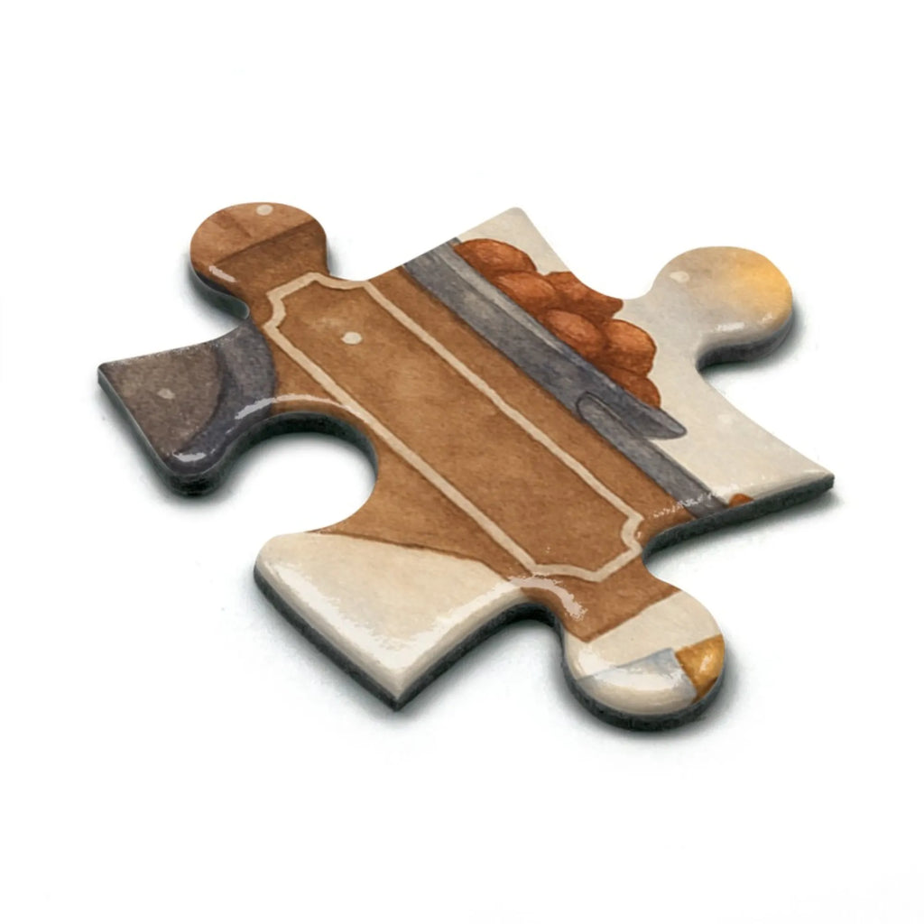 Puzzle Igel Maronen Design Puzzle, Winter, Weihnachten, Weihnachtsdeko, Nikolaus, Advent, Heiligabend, Wintermotiv, Maronen, Duft, Kastanien, Weihnachtsmarkt