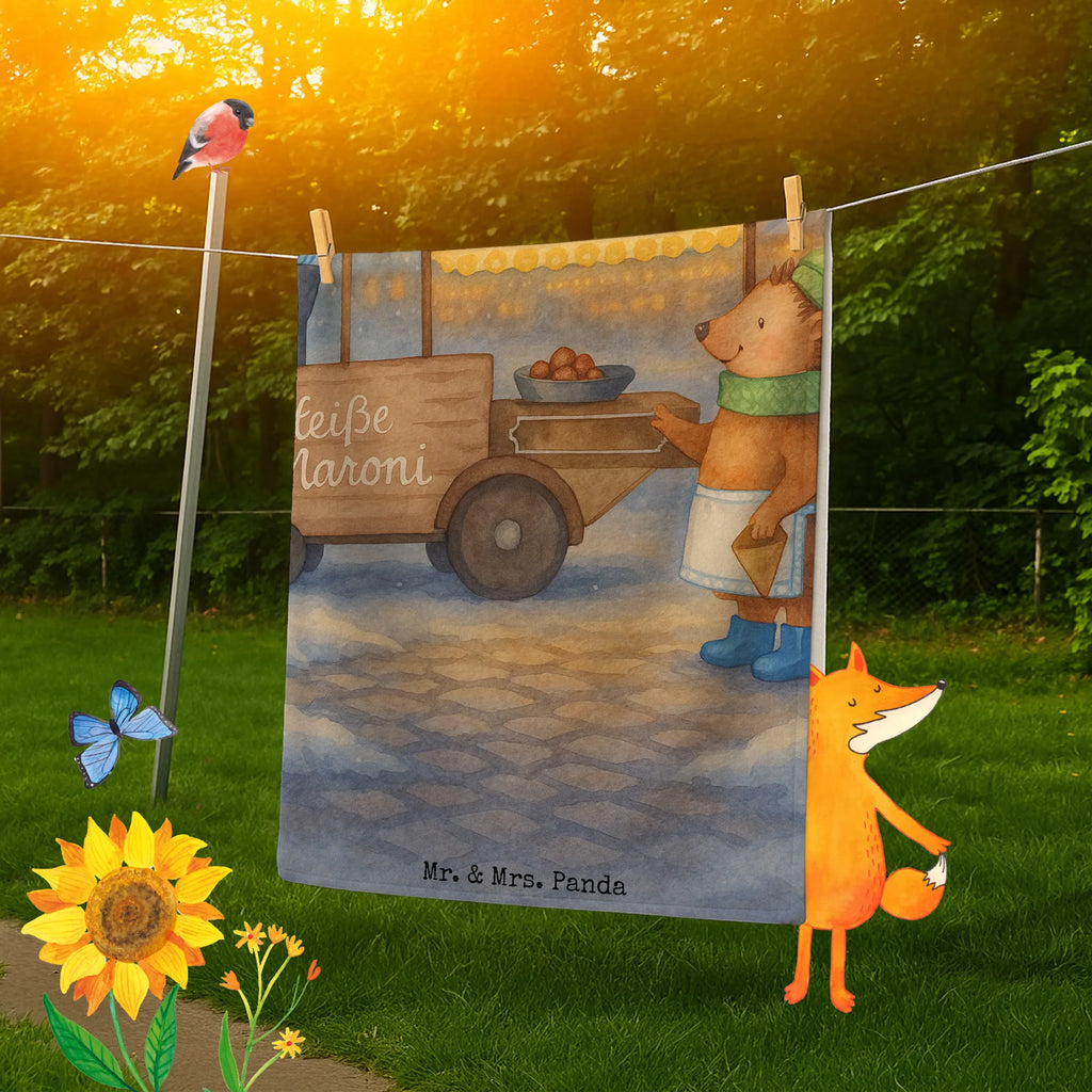 Badehandtuch Igel Maronen Design Strandtuch, Badetuch, Saunatuch, Duschtuch, Kinder Handtuch, Winter, Weihnachten, Weihnachtsdeko, Nikolaus, Advent, Heiligabend, Wintermotiv, Weihnachtsmarkt, Kastanien, Maronen, Duft