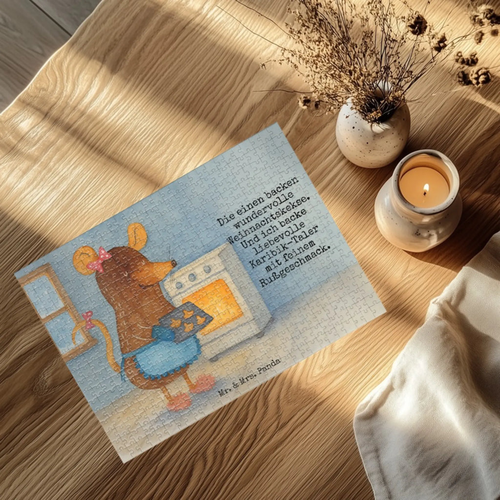 Puzzle Maus Kekse Design Puzzle, Winter, Weihnachten, Weihnachtsdeko, Nikolaus, Advent, Heiligabend, Wintermotiv, Plätzchen, Weihnachtsbäckerei, Chaosqueen, backen, Kekse, Maus, Weihnachtskekse