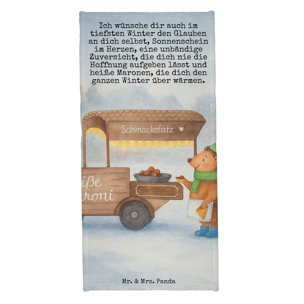 Badehandtuch Igel Maronen Design Strandtuch, Badetuch, Saunatuch, Duschtuch, Kinder Handtuch, Winter, Weihnachten, Weihnachtsdeko, Nikolaus, Advent, Heiligabend, Wintermotiv, Weihnachtsmarkt, Kastanien, Maronen, Duft