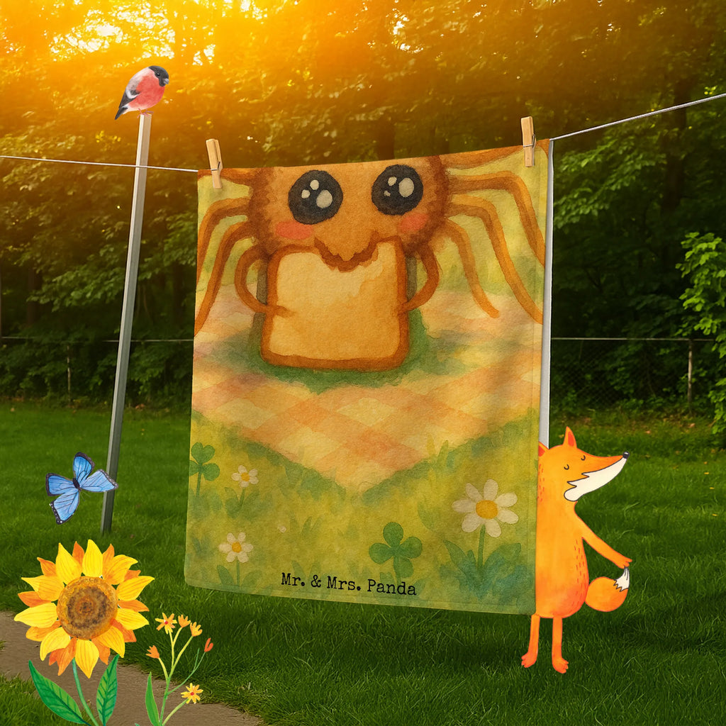Badehandtuch Spinne Agathe Sandwich Design Duschtuch, Kinder Handtuch, Saunatuch, Strandtuch, Badetuch, Spinne Agathe, Spinne, Agathe, Videos, Merchandise, Glück, Hungrig, Hunger, Alles wird gut, Lebensfreude, Verfressen, Mut
