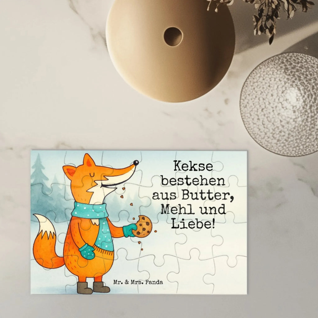 Puzzle Fuchs Keks Design Puzzle, Fuchs, Füchse, Liebe, Küche Deko, Backen Spruch, Kekse, Weihnachtszeit, Winter, Plätzchen