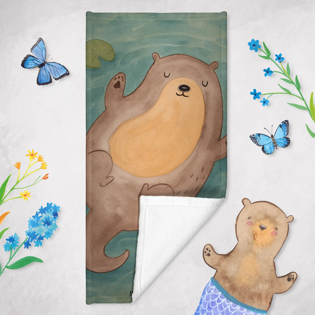 Badehandtuch Otter Umarmen Design Strandtuch, Kinder Handtuch, Badetuch, Duschtuch, Saunatuch, Otter, Fischotter, Seeotter, Otter Seeotter See Otter