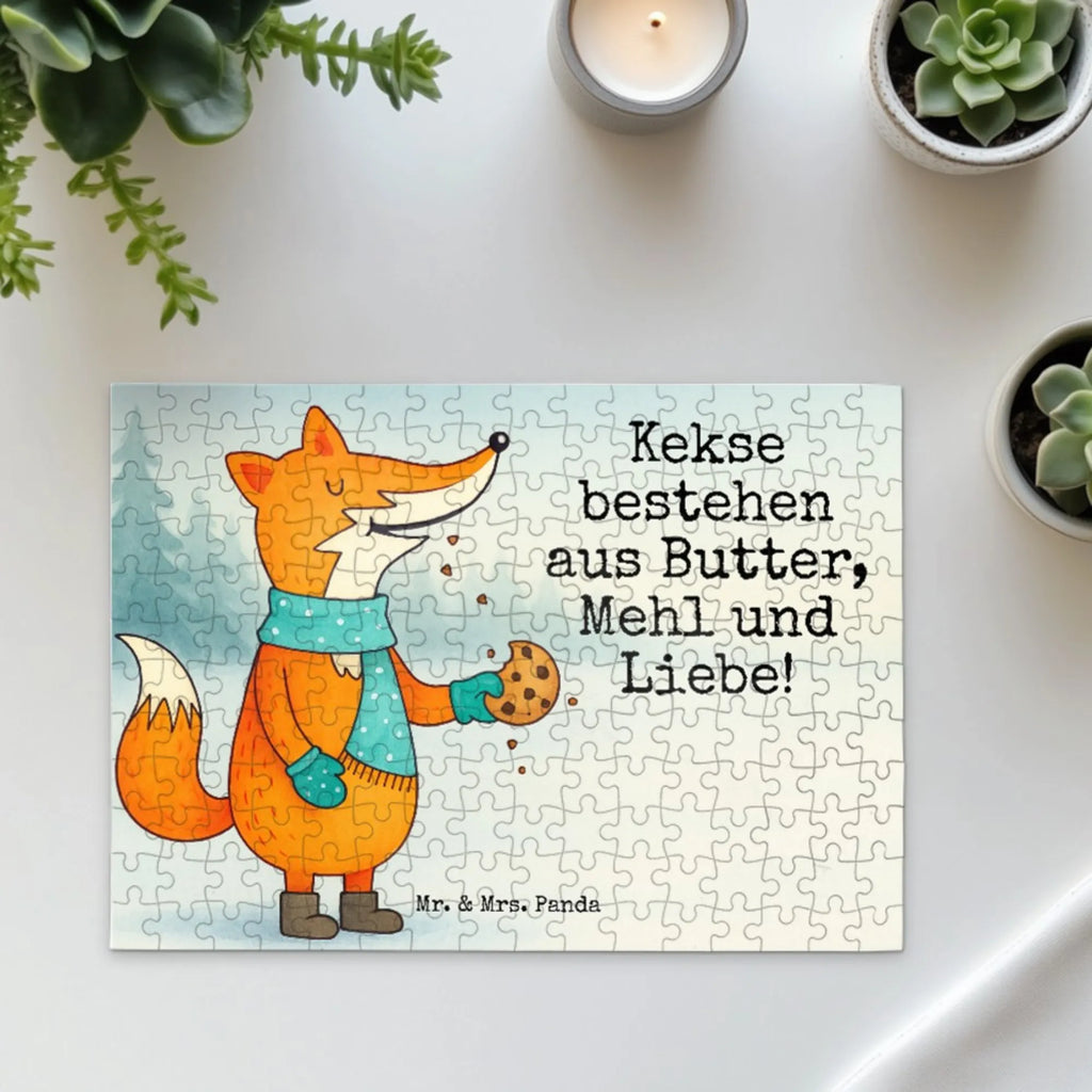 Puzzle Fuchs Keks Design Puzzle, Fuchs, Füchse, Liebe, Küche Deko, Backen Spruch, Kekse, Weihnachtszeit, Winter, Plätzchen