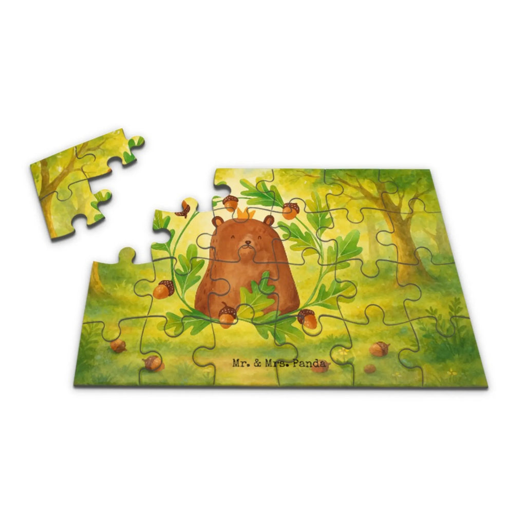 Puzzle Bär König Design Puzzle, Teddy, Bär, Teddybär, Vater, Bester Vater, Vatertag, Dad, Papa Bär, Daddy, Papi, Papa, Bester Papa, Weltbester Papa