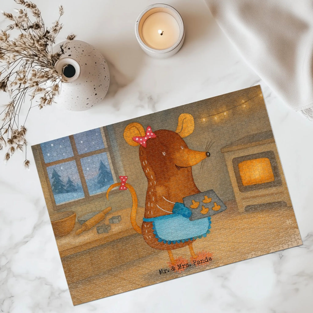 Puzzle Maus Kekse Design Puzzle, Winter, Weihnachten, Weihnachtsdeko, Nikolaus, Advent, Heiligabend, Wintermotiv, Plätzchen, Weihnachtsbäckerei, Chaosqueen, backen, Kekse, Maus, Weihnachtskekse