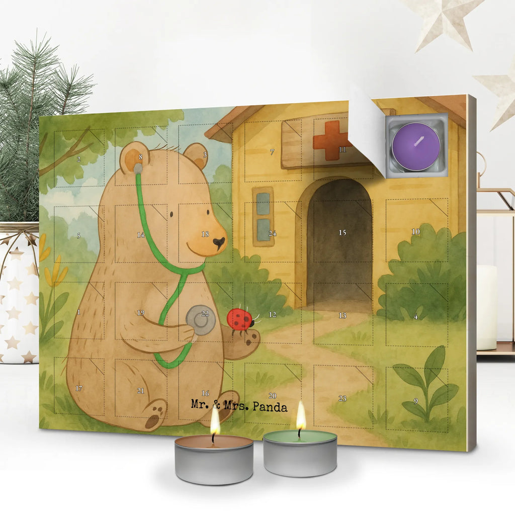 Scented candle advent calendar bear Physician Design bear, teddy, teddy bear, cuddly toy, Professor, Doctor, Bear