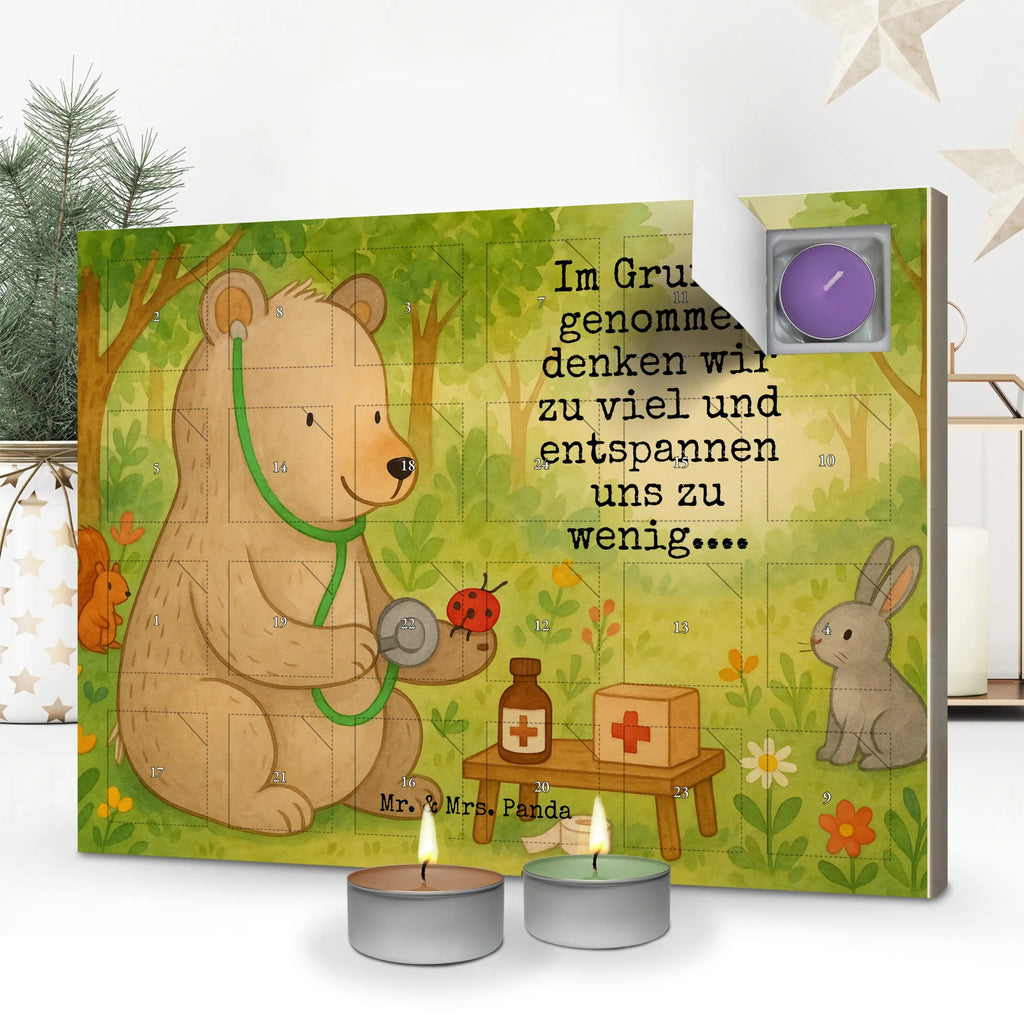 Scented candle advent calendar bear Physician Design bear, teddy, teddy bear, cuddly toy, Professor, Doctor, Bear