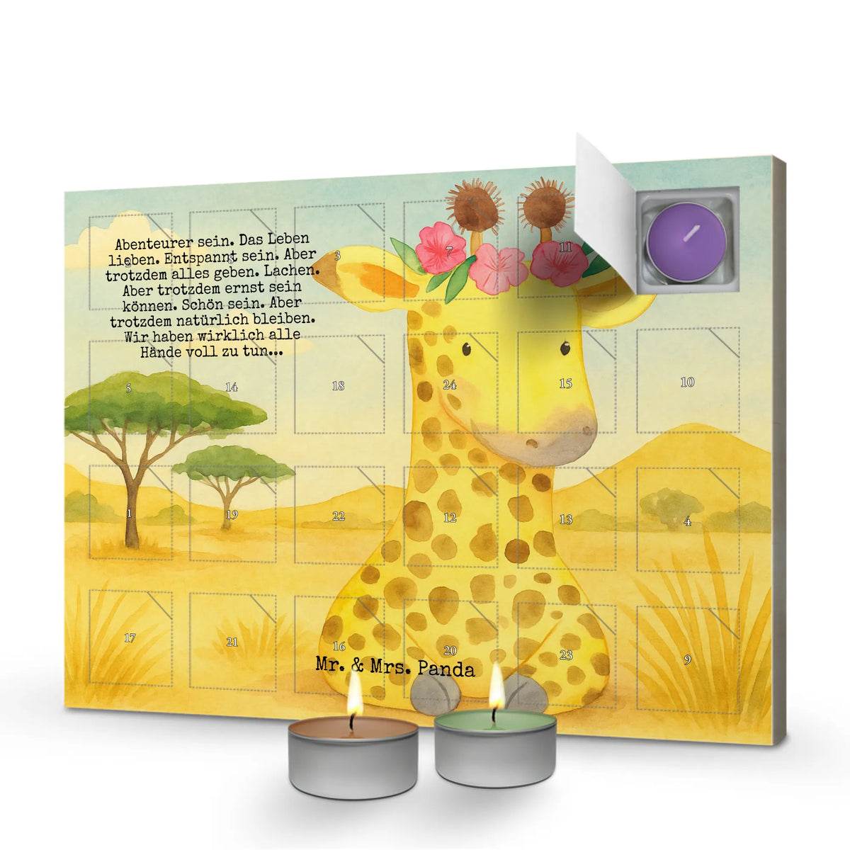 Duftkerzen Adventskalender Giraffe Blumenkranz Design duftkerzenkalender, Duftkerzen-Adventskalender, Weihnachtskalender Duftkerzen, Duftkalender, Duft-Adventskalender, adventskalender kerzen, Kalender Kerzen, duft kalender, adventskalender mit kerzen, Weihnachtskalender Kerzen, Adventskalender, aroma adventskalender, adventskalender mit duftkerzen, duft adventskalender, Duftkerzen Adventskalender, adventskalender duftkerzen, Kalender Duftkerzen, Adventskalender Duftkerze, kerzenkalender, raumduft adventskalender, adventskerzen kalender, Kerzen Adventskalender, Afrika, Wildtiere, Blumenkranz, Selbstliebe, Giraffe, Abenteurer, Freundin