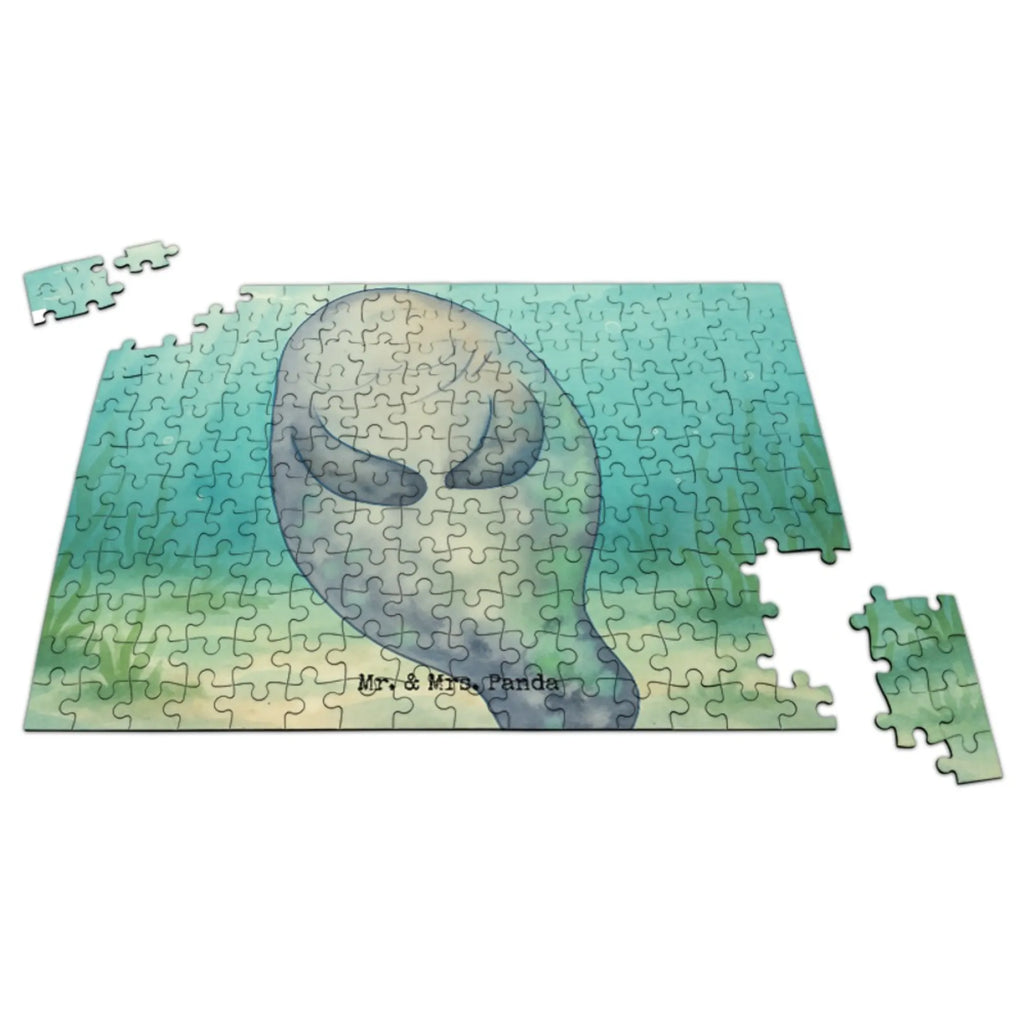 Puzzle Seekuh Happy Design Puzzle, Meerestiere, Meer, Urlaub, Neustart, Seekühe, Respekt, Zufrieden, Achtsamkeit, Freundin, Neuanfang, Selbstliebe, Liebeskummer, Seekuh