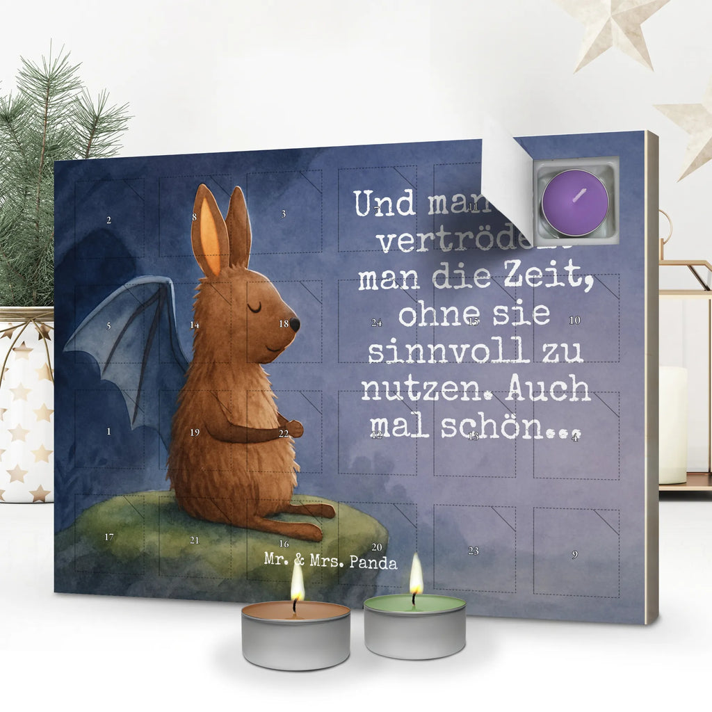 Scented candle advent calendar bat Sit Design small animals, cute, funny, cute animal motives, hand drawn, small world, funny sayings, good mood, happy, gifts, gift ideas, special gifts, animal lover, card, relax, bat, bats, motivation