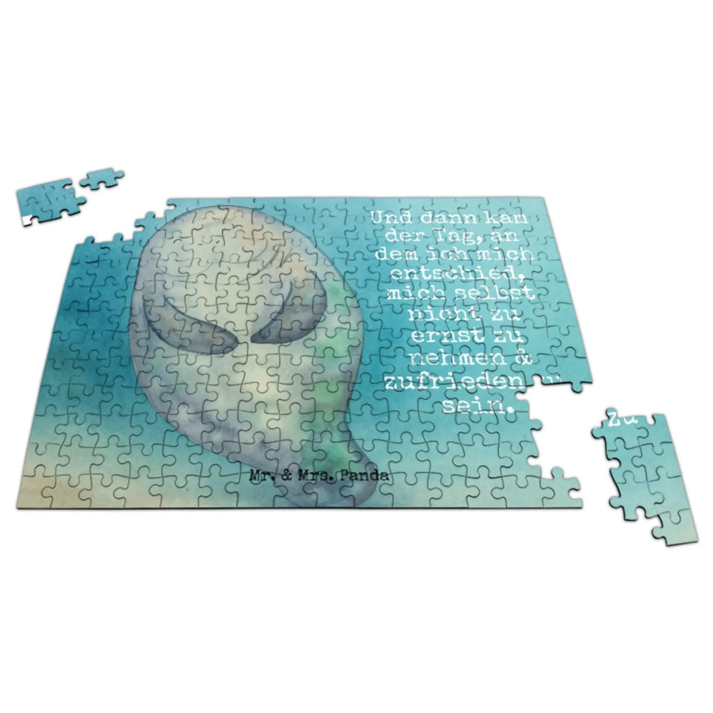 Puzzle Seekuh Happy Design Puzzle, Meerestiere, Meer, Urlaub, Neustart, Seekühe, Respekt, Zufrieden, Achtsamkeit, Freundin, Neuanfang, Selbstliebe, Liebeskummer, Seekuh