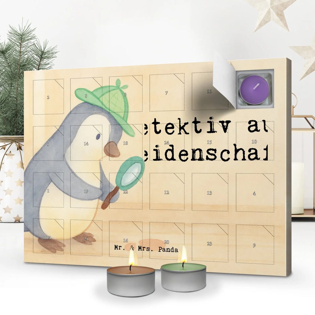 Scented candle advent calendar Detective passion Design gift, gift idea, best, farewell gift, passing exam, anniversary, retirement, promotion, job start, sayings, funny, profession