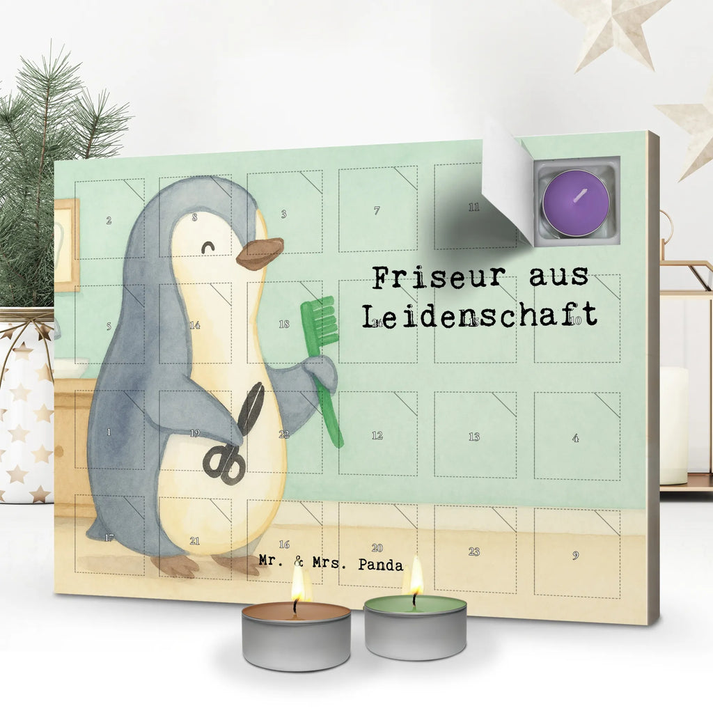 Scented candle advent calendar Hairdresser Passion Design gift, gift idea, best, farewell gift, passing exam, anniversary, retirement, promotion, job start, sayings, funny, profession