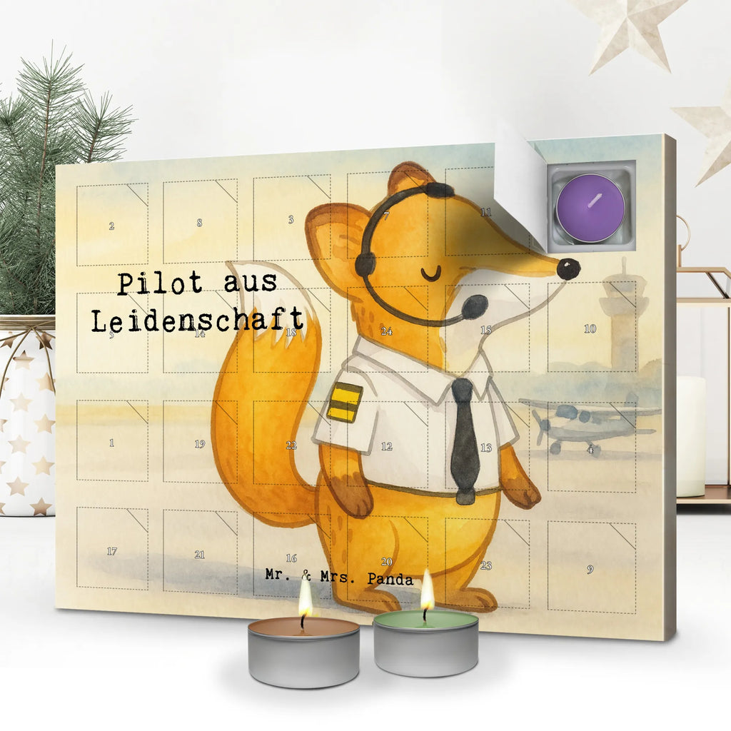 Scented candle advent calendar Pilot Passion Design gift, gift idea, best, farewell gift, passing exam, anniversary, retirement, promotion, job start, sayings, funny, profession