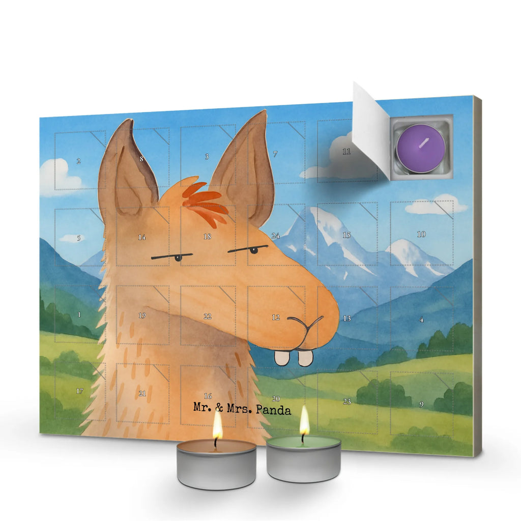 Scented candle advent calendar llama head Annoyed Design Llama, llama, alpaca, trendy animal, girlfriend, apprentice, office, boss, lamas, best friend, being right, partner, being annoyed, lama, office life