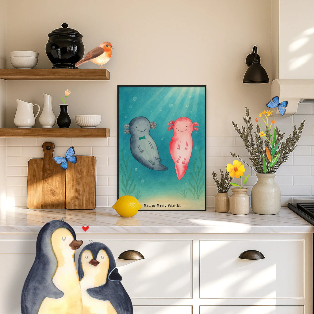 Poster Axolotl Liebe Design Raumdekoration, Designposter, Mr. & Mrs. Panda Poster, Kinderposter, Küchenposter, Wanddekoration, Posterdruck, Wanddeko Bild, Kunstdruck, Poster, Handgemaltes Poster, Bild, Wanddeko, Wandposter, Liebe, Partner, Freund, Freundin, Ehemann, Ehefrau, Heiraten, Verlobung, Heiratsantrag, Liebesgeschenk, Jahrestag, Hocheitstag, Mitbringsel, für Ehemann, Geschenk für Freundin, Geschenk für Partner, Hochzeitstag, Liebesbeweis, Valentinstag, für Männer, Geschenk für Frauen