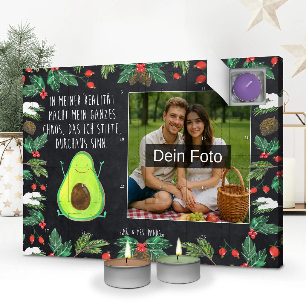 Personalisierter Duftkerzen Foto Adventskalender Avocado Glücklich Personalisierter Duftkerzen Foto Adventskalender, Avocado, Veggie, Vegan, Gesund, Chaos
