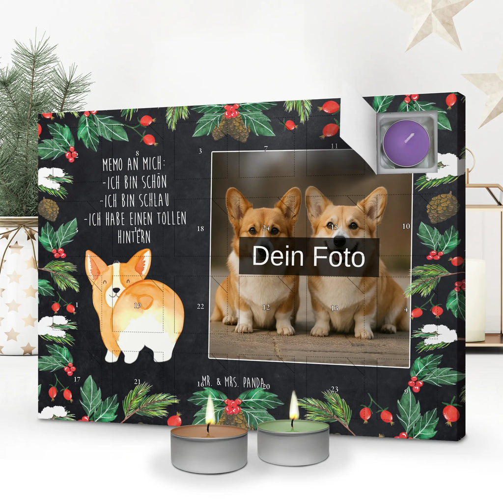 Personalisierter Duftkerzen Foto Adventskalender Corgi Po Personalisierter Duftkerzen Foto Adventskalender, Hund, Hundemotiv, Haustier, Hunderasse, Tierliebhaber, Hundebesitzer, Sprüche, Spruch, Selbstliebe, Hundeliebe, Corgie, Motivation