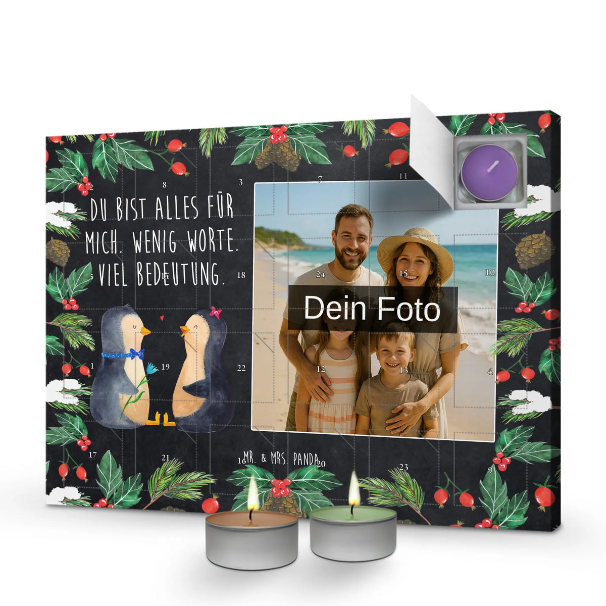  Pingwin para Personalisierter Duftkerzen Foto Adventskalender, Pinguin, Große Liebe, Traumpaar, Jahrestag, Hochzeitstag, Liebespaar, Liebe, Hochzeitsgeschenk, Hochzeit, Pinguine, Liebesgeschenk, Liebesbeweis, Verlobung