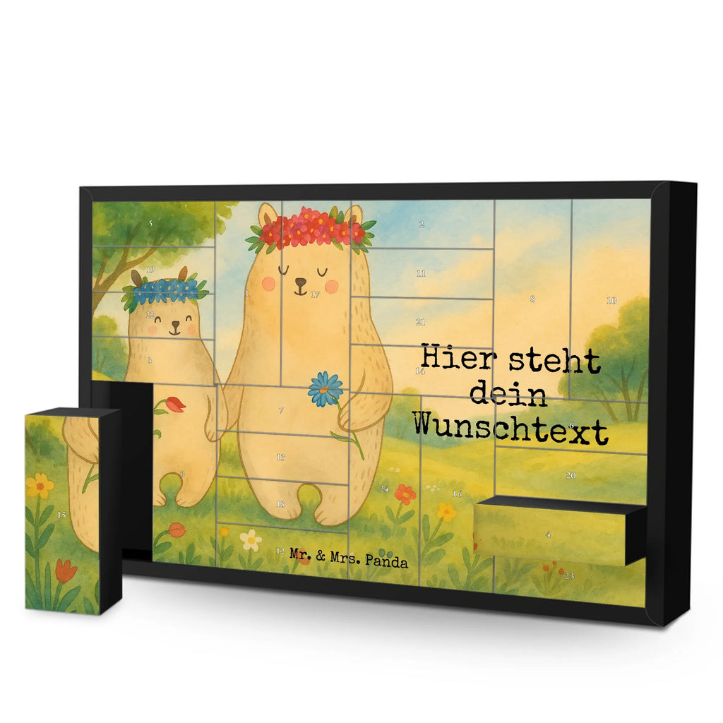 Personalisierter Befüllbarer Adventskalender Bären mit Blumenkranz Design Befüllbarer Adventskalender, Adventskalender Zum Selbst Befüllen, Muttertag, Vatertag, Mama, Papa, Oma, Opa, Familie, Schwester, Bruder, Family, Mutti, Mutter, Beste Mutter, Kinder, Lieblingsmensch, Töchter, Tochter, Kind, Mami, Weltbeste Mama, Geschenk Mama. Muttertag, Vorbild, Bär, Bären, Lieblingsmama