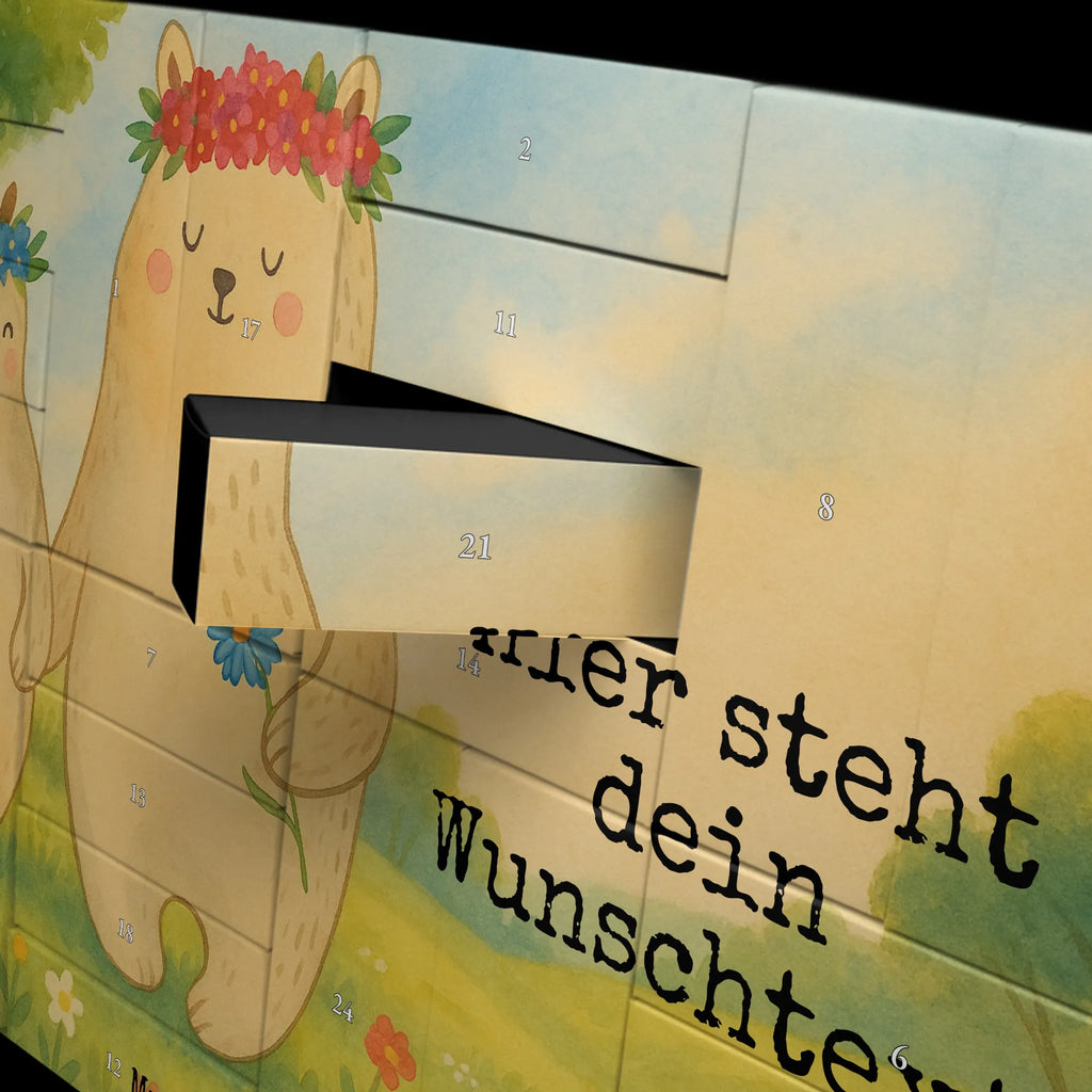 Personalisierter Befüllbarer Adventskalender Bären mit Blumenkranz Design Befüllbarer Adventskalender, Adventskalender Zum Selbst Befüllen, Muttertag, Vatertag, Mama, Papa, Oma, Opa, Familie, Schwester, Bruder, Family, Mutti, Mutter, Beste Mutter, Kinder, Lieblingsmensch, Töchter, Tochter, Kind, Mami, Weltbeste Mama, Geschenk Mama. Muttertag, Vorbild, Bär, Bären, Lieblingsmama
