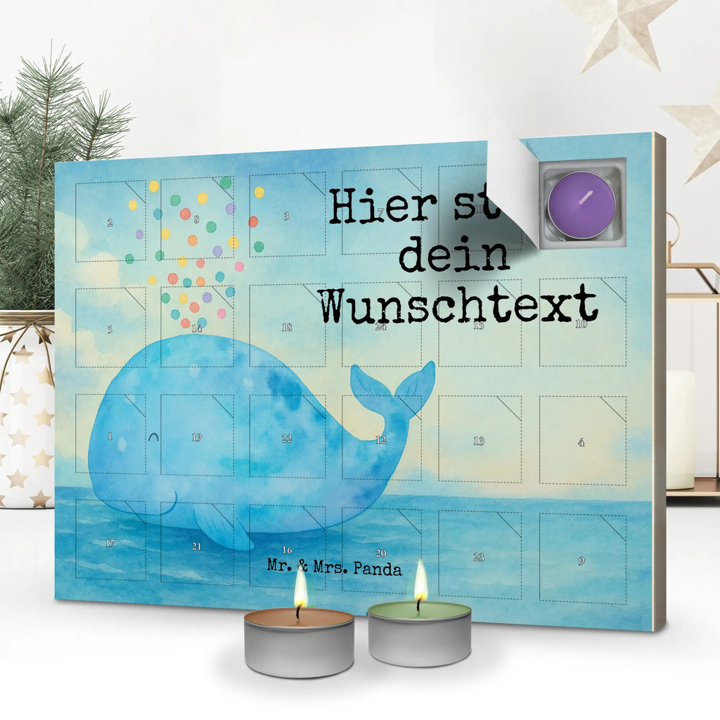 Personalisierter Duftkerzen Adventskalender Wal Konfetti Design Personalisierter Duftkerzen Adventskalender, Meer, Urlaub, Meerestiere, Lebensabschnitt, Neustart, Neuanfang, Wale, Trennung, Geburtstag, Diät, Konfetti, Wal, Abnehmen, Motivation