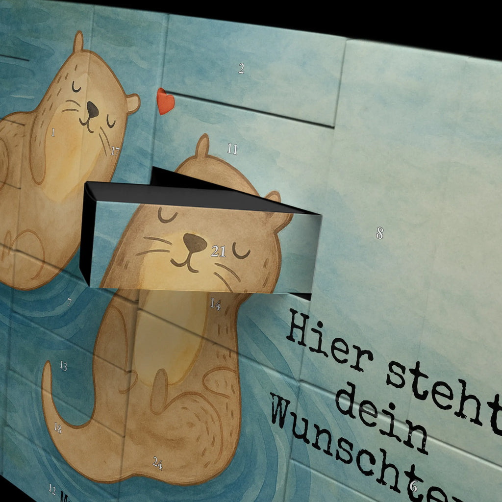 Personalisierter Befüllbarer Adventskalender Otter Hände halten Design Befüllbarer Adventskalender, Adventskalender Zum Selbst Befüllen, Otter, Fischotter, Seeotter, Otter Seeotter See Otter