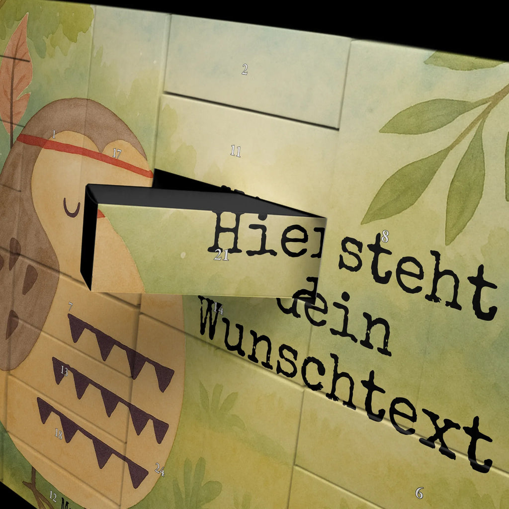 Personalisierter Befüllbarer Adventskalender Eule Federschmuck Design Adventskalender Zum Selbst Befüllen, Befüllbarer Adventskalender, Eule, Owl, Eule Deko, Reisespruch, Das Leben Ist Ein Abenteuer, Federschmuck, Dekoration