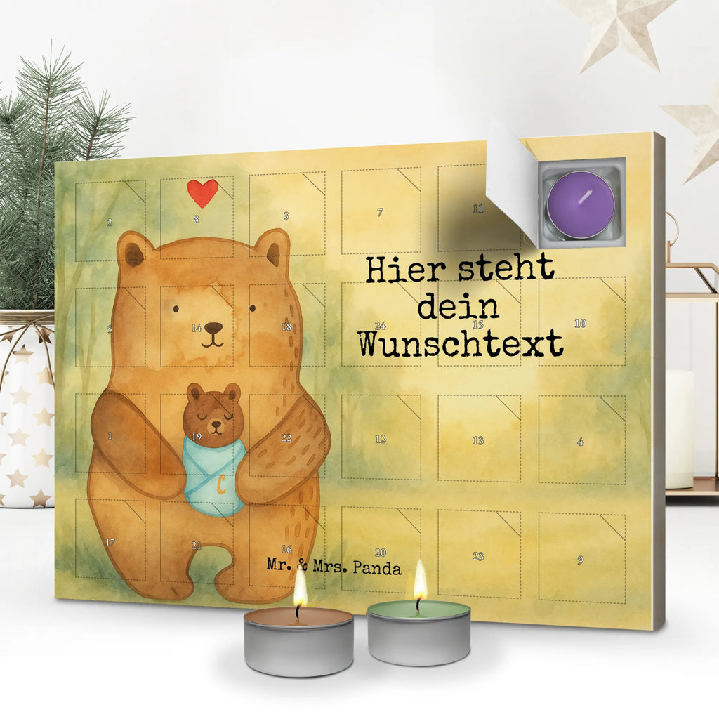 Personalisierter Duftkerzen Adventskalender Bär Baby Design Personalisierter Duftkerzen Adventskalender, Teddy, Bär, Teddybär, Neffe, Geburt, Mutter, Baby, Täufling, Glückwunsch, Eltern, Enkelin, Geburtstag, Taufe, Enkel, Nichte