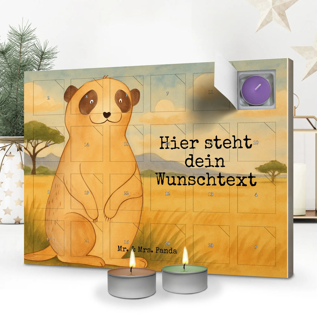 Personalisierter Duftkerzen Adventskalender Erdmännchen Design Personalisierter Duftkerzen Adventskalender, Afrika, Wildtiere, Traveling, Afrikareise, Erdmännchen, Roadtrip, Weltreise, Reisen, Spruch